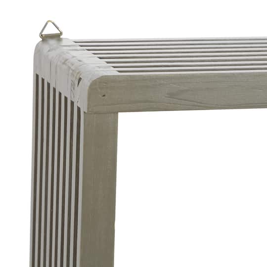 Gray Wood Contemporary Wall Shelf, 12" x 12" x 7"